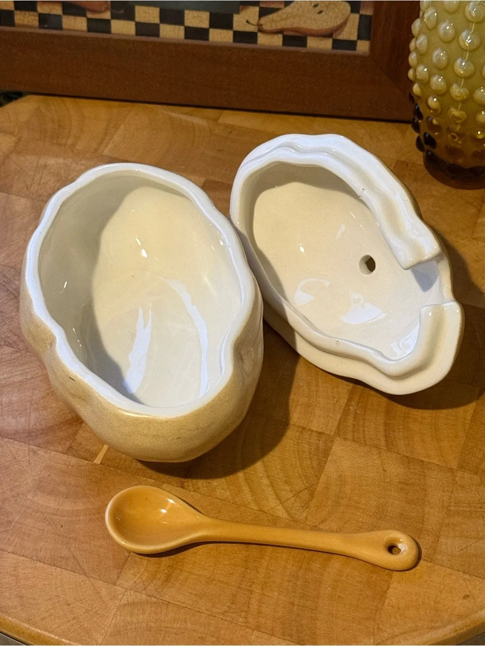 Vintage Ceramic Baked Potato Soup Tureen with Ladle